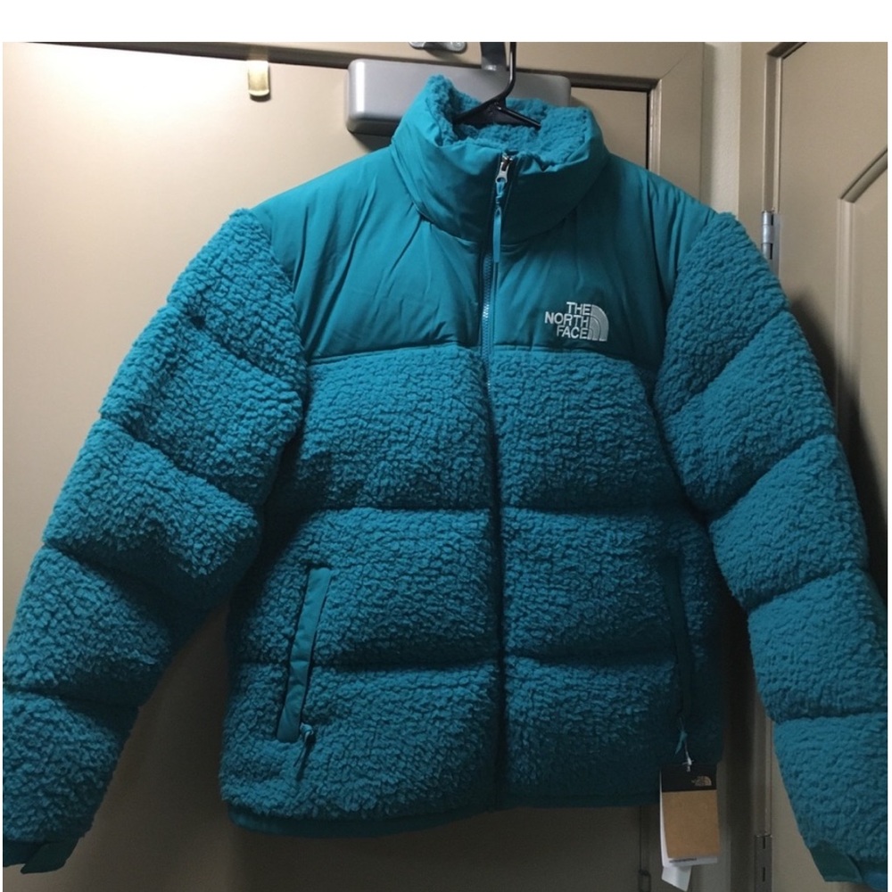 The NorthFace Nuptse Sherpa high pile down insulated jacket harbor blue MENS 🆕